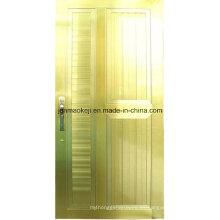 Puertas sólidas de aluminio en color dorado